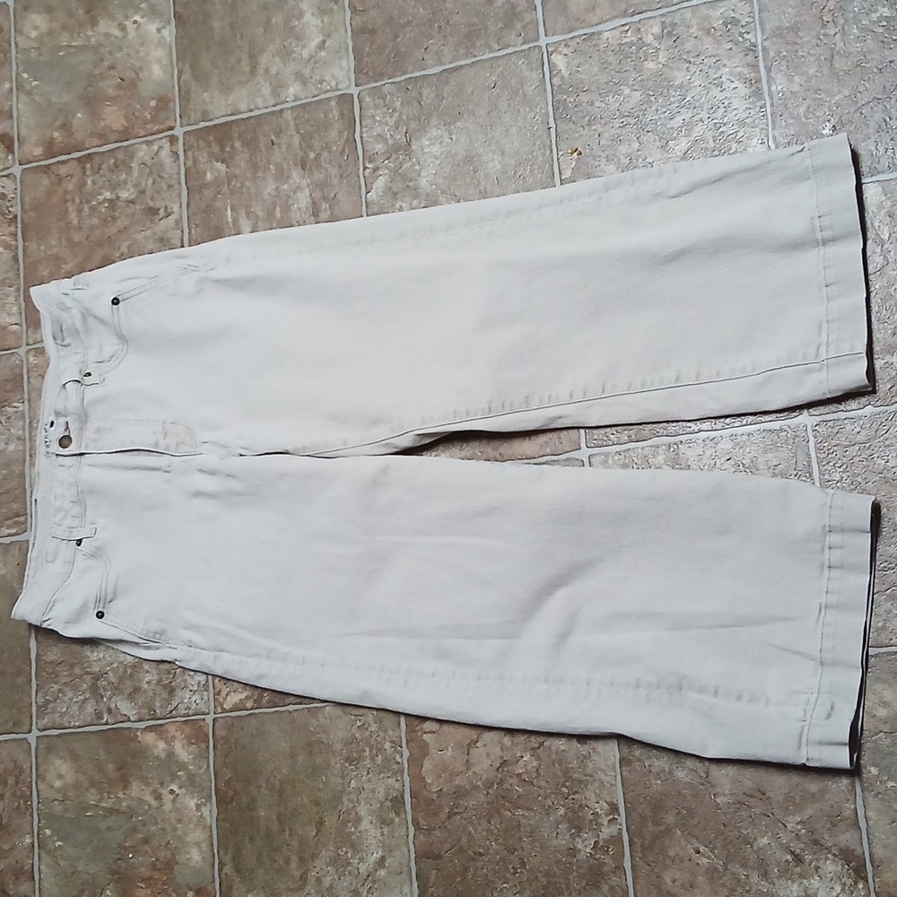 FRYE AND CO. Wide Leg Jeans in Light Beige